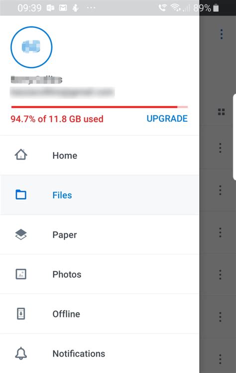 dropbox free storage size.